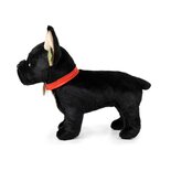 Rappa ECO knuffel Franse Bulldog 30 cm - realistische knuffel van recyclede PET flessen - zwart, wit