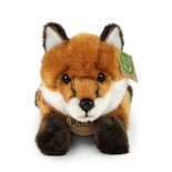 Rappa ECO knuffel vos 23 cm - realistische knuffel van recyclede PET flessen - roodbruin, wit 