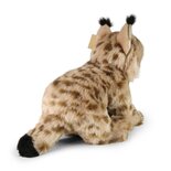 Rappa ECO knuffel lynx 27 cm - realistische knuffel van recyclede PET flessen - bruin, creme