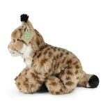 Rappa ECO knuffel lynx 27 cm - realistische knuffel van recyclede PET flessen - bruin, creme