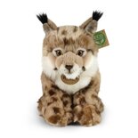 Rappa ECO knuffel lynx 27 cm - realistische knuffel van recyclede PET flessen - bruin, creme