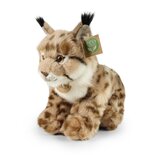 Rappa ECO knuffel lynx 27 cm - realistische knuffel van recyclede PET flessen - bruin, creme