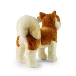 Rappa ECO knuffel Akita Inu 30 cm - realistische knuffel van recyclede PET flessen - bruin, creme