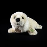 Rappa ECO knuffel zeehond 32 cm - realistische knuffel van recyclede PET flessen - creme