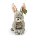 Rappa ECO knuffel konijn 23 cm - realistische knuffel van recyclede PET flessen - grijs