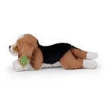 Rappa ECO knuffel Beagle 28 cm - realistische knuffel van recyclede PET flessen - bruin, wit, zwart
