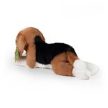 Rappa ECO knuffel Beagle 28 cm - realistische knuffel van recyclede PET flessen - bruin, wit, zwart