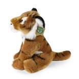Rappa ECO knuffel tijger 30 cm - realistische knuffel van recyclede PET flessen - zwart, bruin