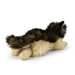 Rappa ECO knuffel wolf 38 cm - realistische knuffel van recyclede PET flessen - zwart creme