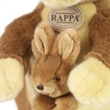 Rappa ECO knuffel XL kangoeroe met baby 37 cm - realistische knuffel van recyclede PET flessen
