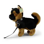 Rappa ECO knuffel Duitse Herder 23 cm - realistische knuffel hond van recyclede PET flessen