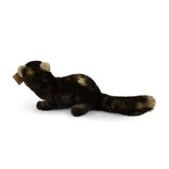Rappa ECO knuffel marter 39 cm - realistische knuffel van recyclede PET flessen - zwart bruin