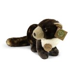 Rappa ECO knuffel marter 39 cm - realistische knuffel van recyclede PET flessen - zwart bruin