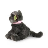 Rappa ECO knuffel kat 25 cm - realistische knuffel van recyclede PET flessen - grijs