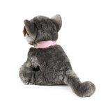 Rappa ECO knuffel kat 25 cm - realistische knuffel van recyclede PET flessen - grijs
