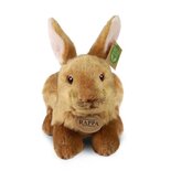 Rappa ECO knuffel konijn 23 cm - realistische knuffel van recyclede PET flessen - karamel