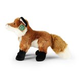Rappa ECO knuffel staande vos 30 cm - realistische knuffel van recyclede PET flessen - bruin wit