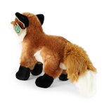 Rappa ECO knuffel staande vos 30 cm - realistische knuffel van recyclede PET flessen - bruin wit