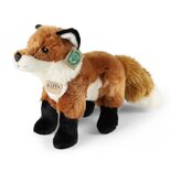 Rappa ECO knuffel staande vos 30 cm - realistische knuffel van recyclede PET flessen - bruin wit