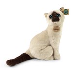 Rappa ECO knuffel Siamese kat 30 cm - realistische knuffel van recyclede PET flessen - bruin