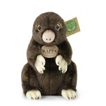 Rappa ECO knuffel mol 21 cm - realistische knuffel van recyclede PET flessen - bruin creme