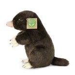 Rappa ECO knuffel mol 21 cm - realistische knuffel van recyclede PET flessen - bruin creme