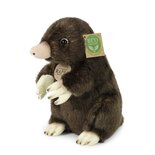 Rappa ECO knuffel mol 21 cm - realistische knuffel van recyclede PET flessen - bruin creme