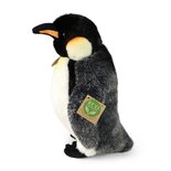 Rappa ECO knuffel pinguïn 27 cm - realistische knuffel van recyclede PET flessen - grijs wit zwart