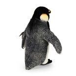 Rappa ECO knuffel pinguïn 27 cm - realistische knuffel van recyclede PET flessen - grijs wit zwart