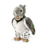 Rappa ECO knuffel Harpij arend 27 cm - realistische knuffel van recyclede PET flessen - grijs wit