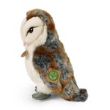 Rappa ECO knuffel kerk uil 27 cm - realistische knuffel van recyclede PET flessen - bruin wit