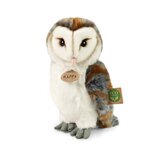 Rappa ECO knuffel kerk uil 27 cm - realistische knuffel van recyclede PET flessen - bruin wit