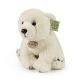 Rappa ECO knuffel ijsbeer 28 cm - realistische knuffel van recyclede PET flessen - gebroken wit