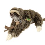 Rappa ECO knuffel luiaard 30 cm - realistische knuffel van recyclede PET flessen - bruin