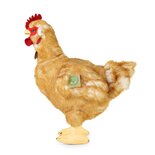 Rappa ECO knuffel hen / kip 33 cm - realistische knuffel van recyclede PET flessen - bruin