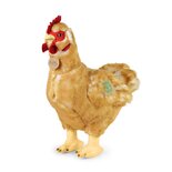 Rappa ECO knuffel hen / kip 33 cm - realistische knuffel van recyclede PET flessen - bruin