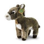 Rappa ECO knuffel ezel 28 cm - realistische knuffel van recyclede PET flessen - grijs