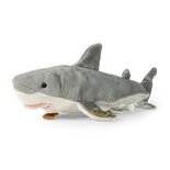 Rappa ECO knuffel haai 38 cm - realistische knuffel van recyclede PET flessen - grijs