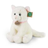 Rappa ECO cat soft toy / cat 26 cm - realistic soft toy made from recycled PET bottles - white
