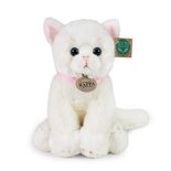 Rappa ECO cat soft toy / cat 26 cm - realistic soft toy made from recycled PET bottles - white