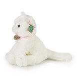 Rappa ECO cat soft toy / cat 26 cm - realistic soft toy made from recycled PET bottles - white