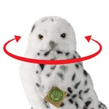 Rappa ECO knuffel sneeuw uil met roterend hoofd 28 cm - realistische knuffel van recyclede PET flessen 