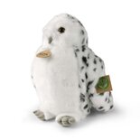 Rappa ECO knuffel sneeuw uil met roterend hoofd 28 cm - realistische knuffel van recyclede PET flessen 