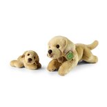 Rappa ECO knuffel Labrador 31 cm met pup van 13 cm - realistische knuffel van recyclede PET flessen