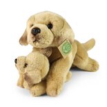 Rappa ECO knuffel Labrador 31 cm met pup van 13 cm - realistische knuffel van recyclede PET flessen