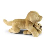 Rappa ECO knuffel Labrador 31 cm met pup van 13 cm - realistische knuffel van recyclede PET flessen