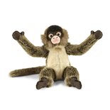 Rappa ECO knuffel slingeraap 34 cm - realistische knuffel van recyclede PET flessen - bruin