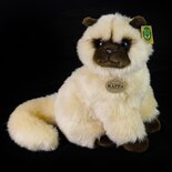 Rappa ECO knuffel Britse kat 30 cm - realistische knuffel van recyclede PET flessen - creme