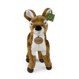 Rappa ECO knuffel ree kalf 30 cm - realistische knuffel van recyclede PET flessen - bruin