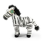 Rappa ECO knuffel zebra 30 cm - realistische knuffel van recyclede PET flessen - zwart wit